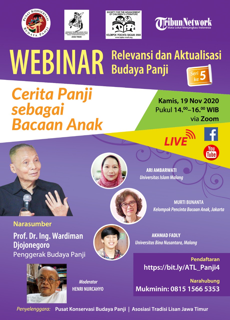 Webinar “Cerita Panji Sebagai Bacaan Anak“
